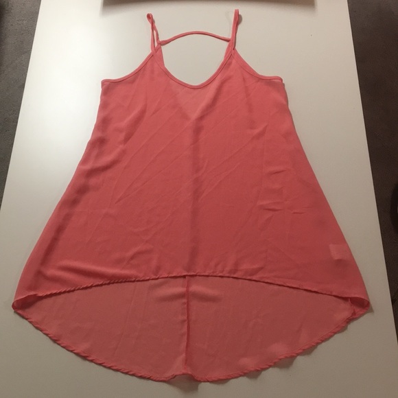 Lush Tops - Sheer coral top